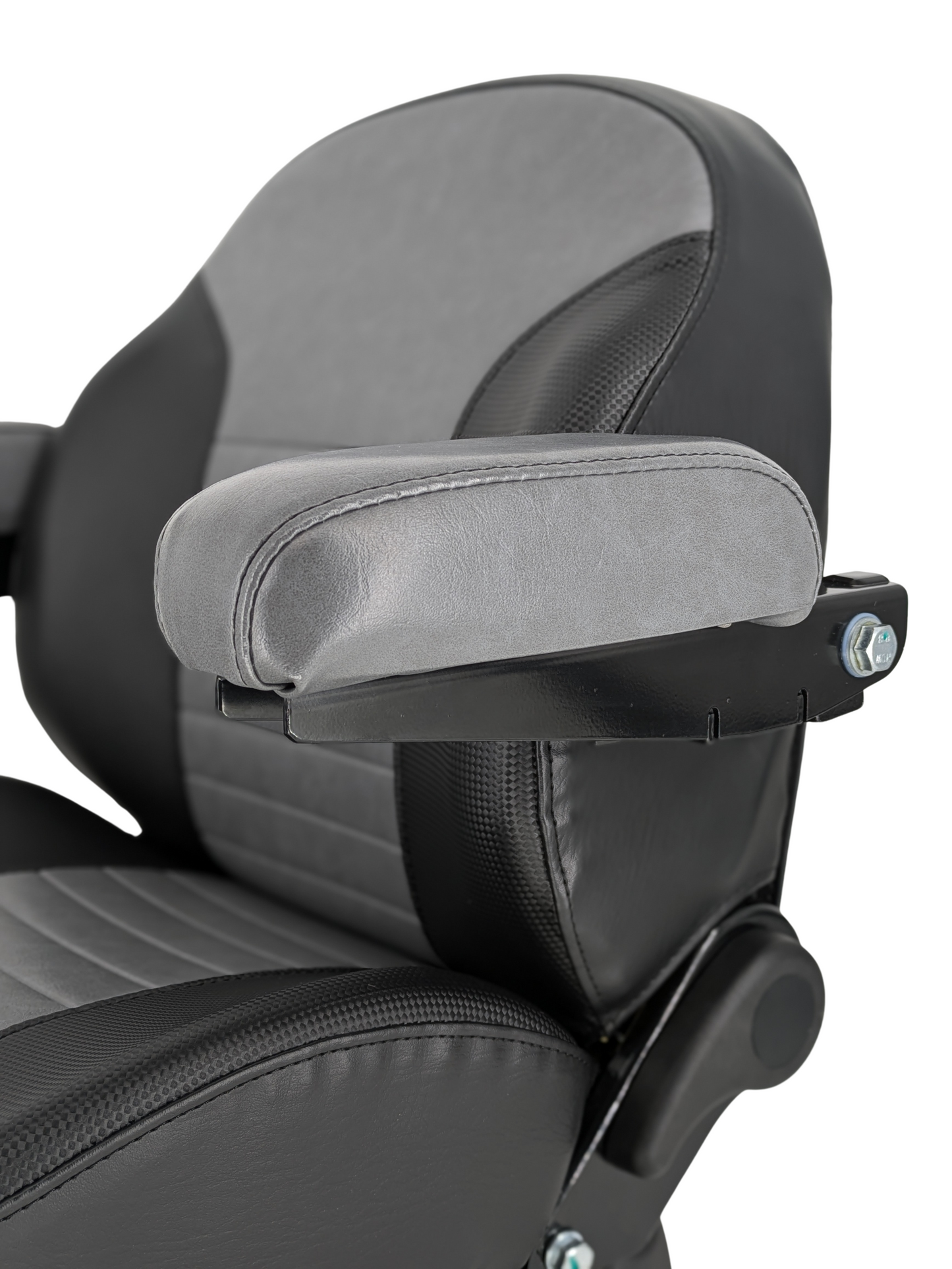 Keystone Seats Comfort Elite Suspension Seat - Adjustable Backrest Cushioned Armrests Weight Adjustment - Exmark Scag Ferris Hustler Gravely Bad Boy Kubota John Deere Toro Zero-Turn Mowers & Tractors