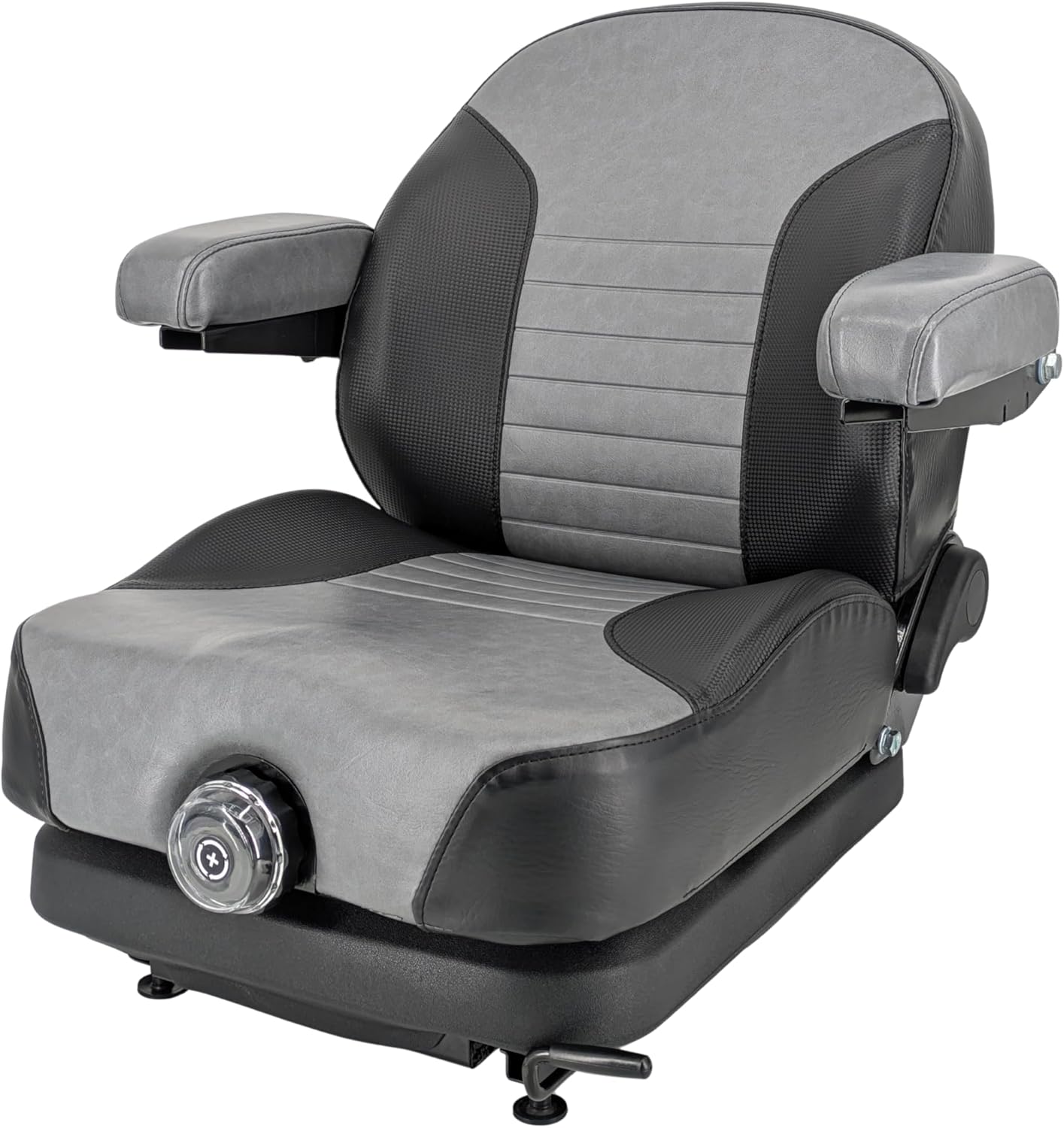 Keystone Seats Comfort Elite Suspension Seat - Adjustable Backrest Cushioned Armrests Weight Adjustment - Exmark Scag Ferris Hustler Gravely Bad Boy Kubota John Deere Toro Zero-Turn Mowers & Tractors