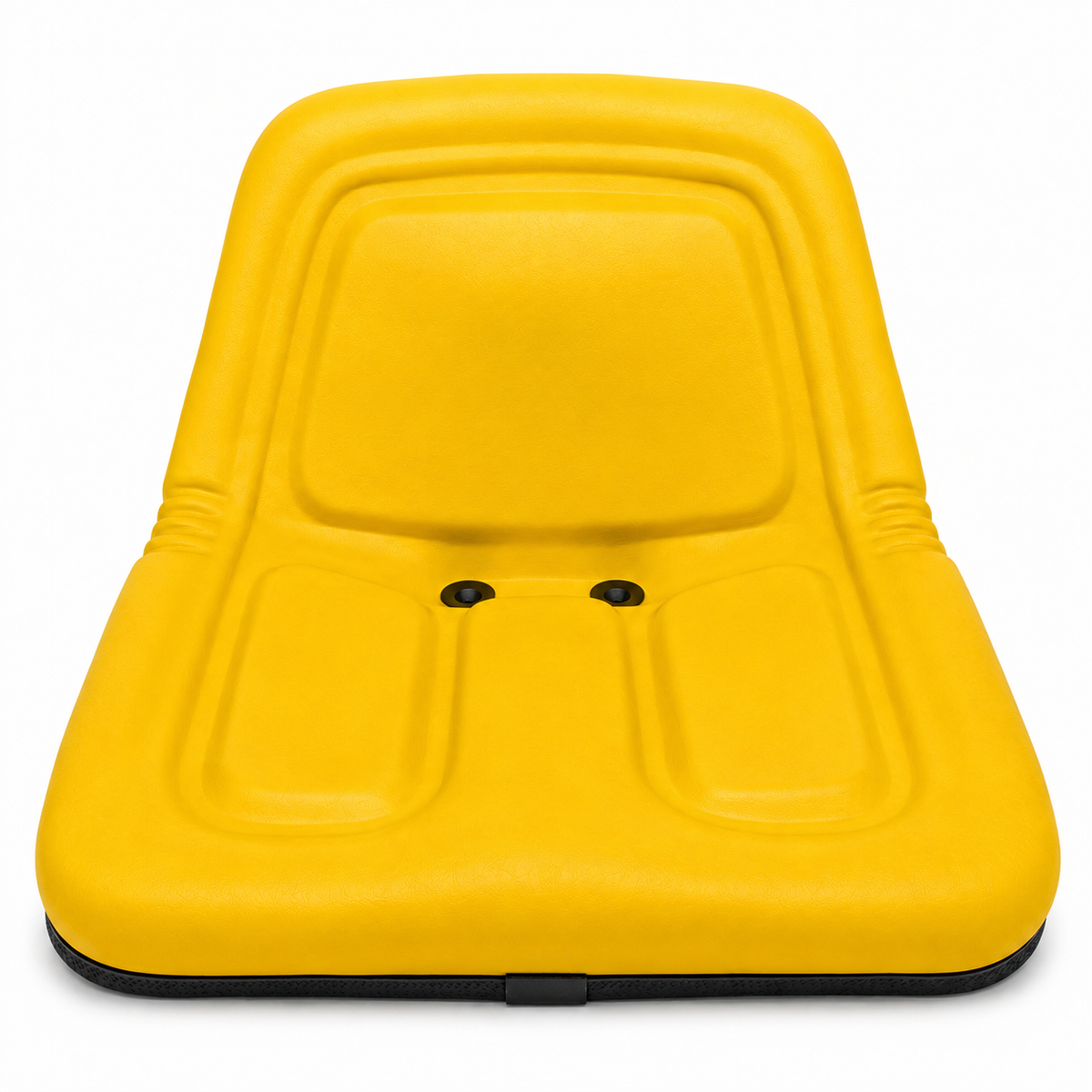 Steel Pan Lawn Mower, Tractor & Equipment Seat – Mid-Back Yellow Vinyl, Drain Holes – Fits Cub Cadet, Craftsman, Husqvarna, Toro, MTD, Snapper, Murray