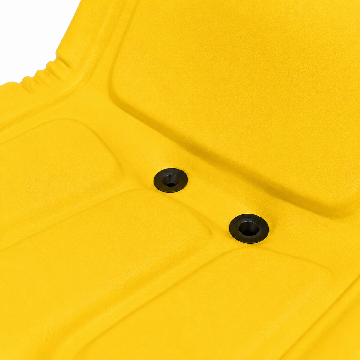 Steel Pan Lawn Mower, Tractor & Equipment Seat – Mid-Back Yellow Vinyl, Drain Holes – Fits Cub Cadet, Craftsman, Husqvarna, Toro, MTD, Snapper, Murray