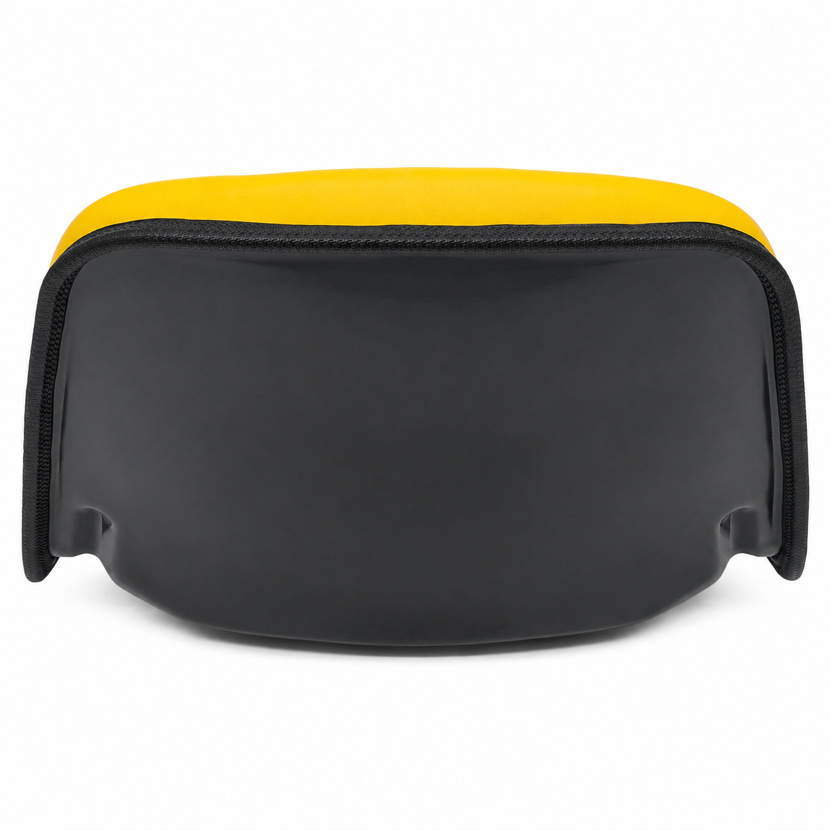Steel Pan Lawn Mower, Tractor & Equipment Seat – Mid-Back Yellow Vinyl, Drain Holes – Fits Cub Cadet, Craftsman, Husqvarna, Toro, MTD, Snapper, Murray