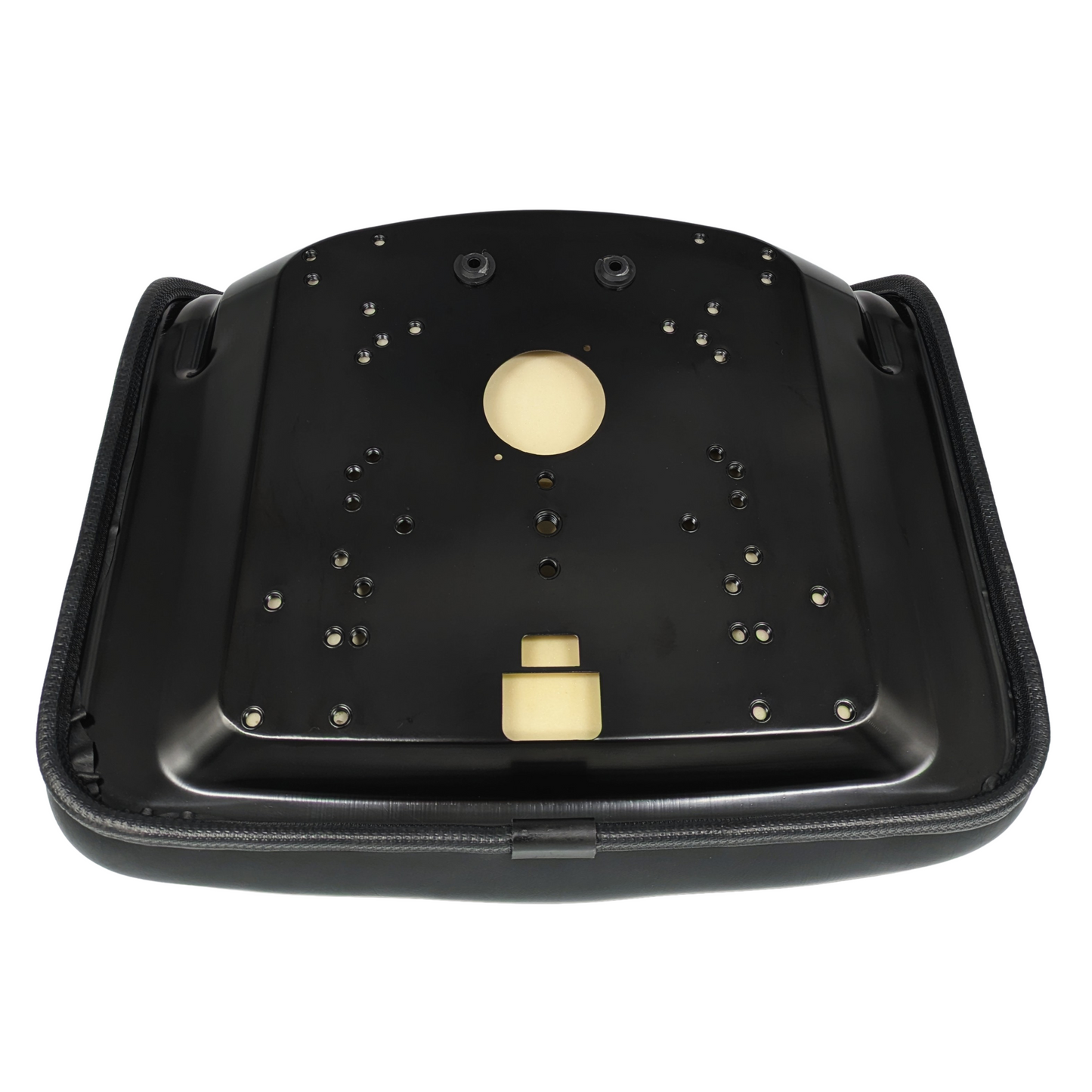 Universal Lawn Mower, Tractor & Equipment Seat – Mid-Back Black Vinyl, Drain Holes – Fits Cub Cadet, Craftsman, Husqvarna, Toro, MTD, Snapper, Murray, Bad Boy