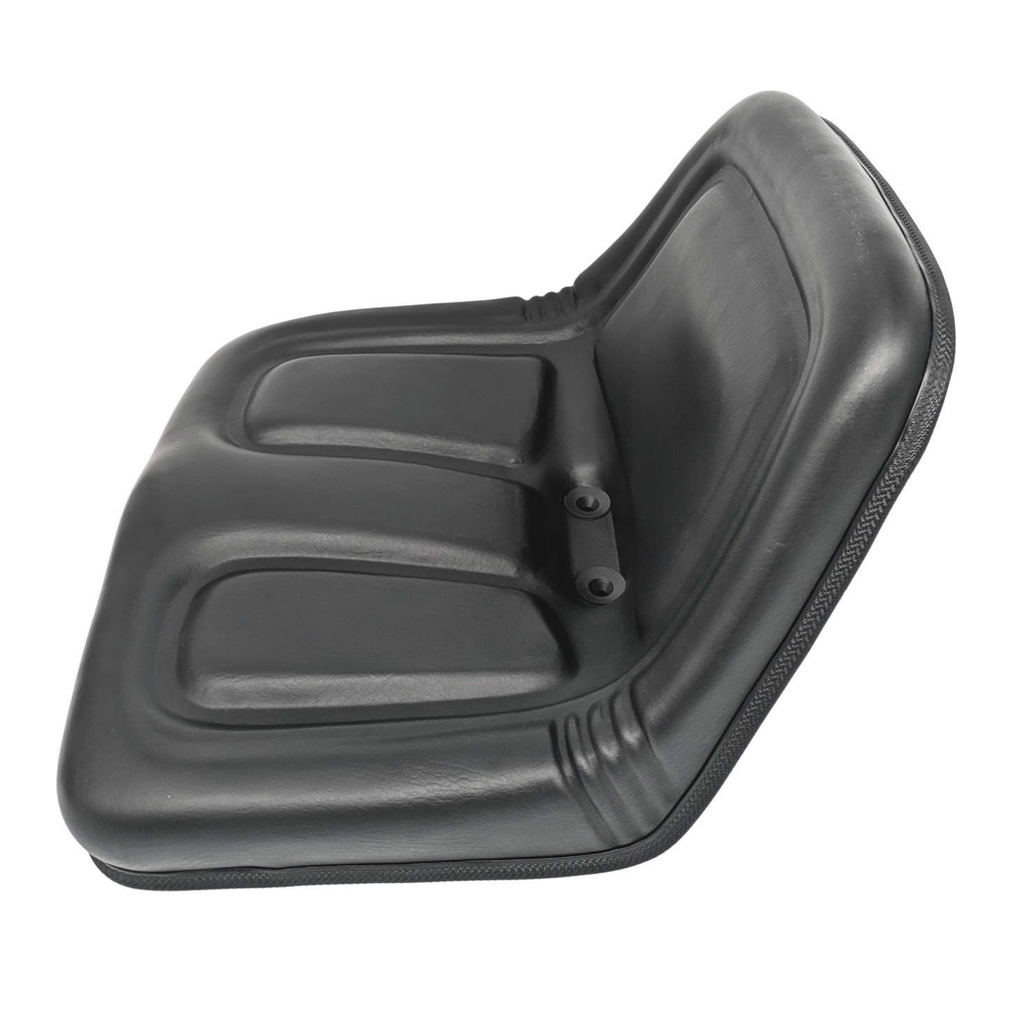 Universal Lawn Mower, Tractor & Equipment Seat – Mid-Back Black Vinyl, Drain Holes – Fits Cub Cadet, Craftsman, Husqvarna, Toro, MTD, Snapper, Murray, Bad Boy
