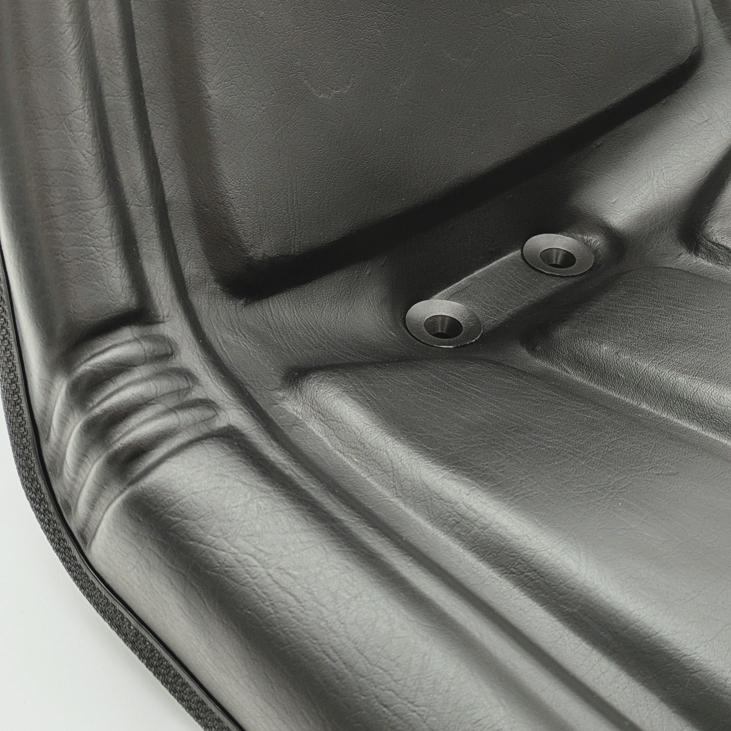 Universal Lawn Mower, Tractor & Equipment Seat – Mid-Back Black Vinyl, Drain Holes – Fits Cub Cadet, Craftsman, Husqvarna, Toro, MTD, Snapper, Murray, Bad Boy