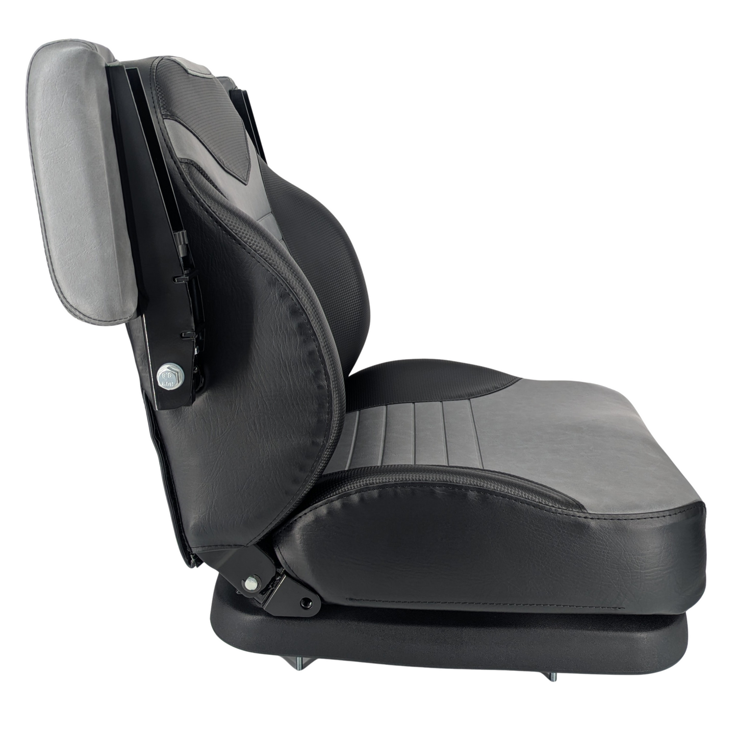 Keystone Seats Comfort Elite HIGH-BACK Suspension Seat - Adjustable Backrest Cushioned Armrests Weight Adjustment - Exmark Scag Ferris Hustler Gravely Bad Boy Kubota John Deere Toro Zero-Turn Mowers & Tractors