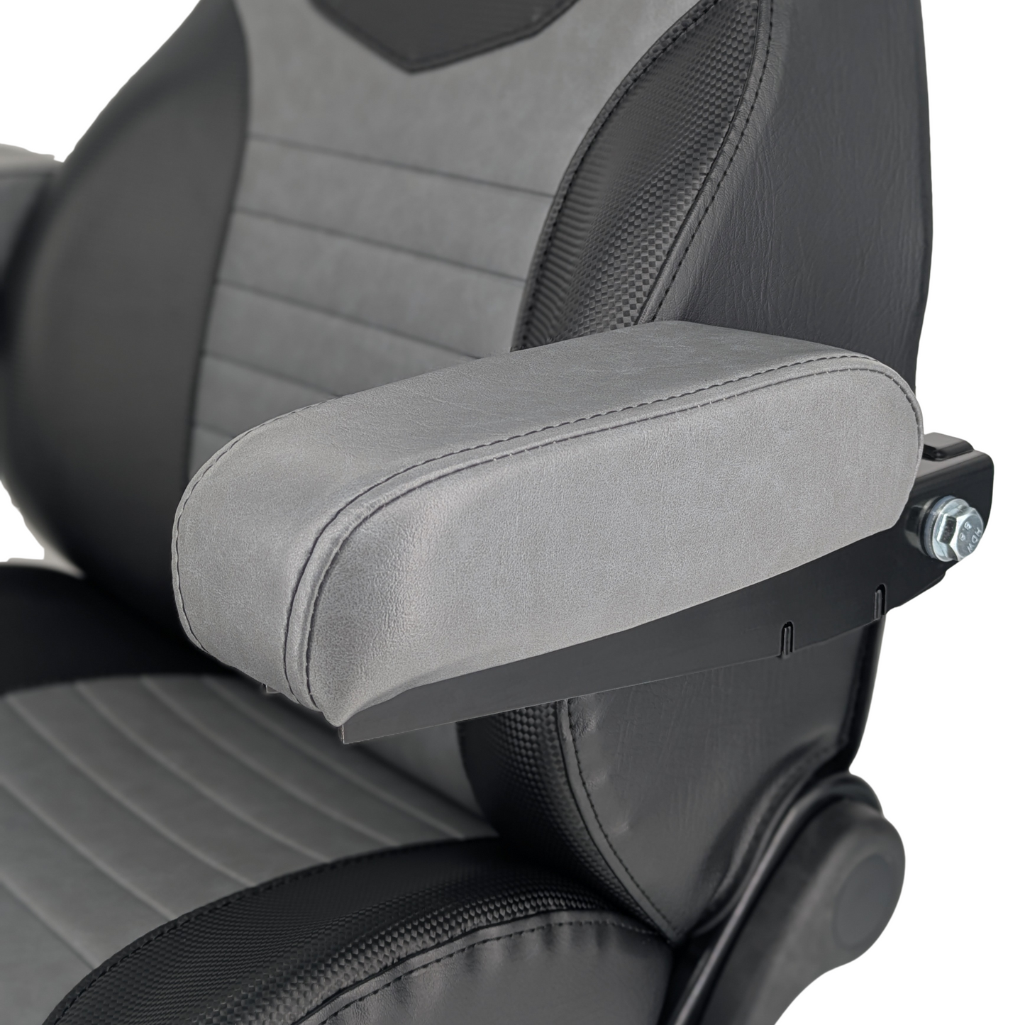 Keystone Seats Comfort Plus HIGH-BACK Mower Seat – Fits many Scag, Ferris, Hustler, Gravely, Bad Boy, Kubota, Toro – Zero-Turn Mowers, Tractors & Forklifts Plush Armrests, Slide Rail – Toyota, Hyster, Yale