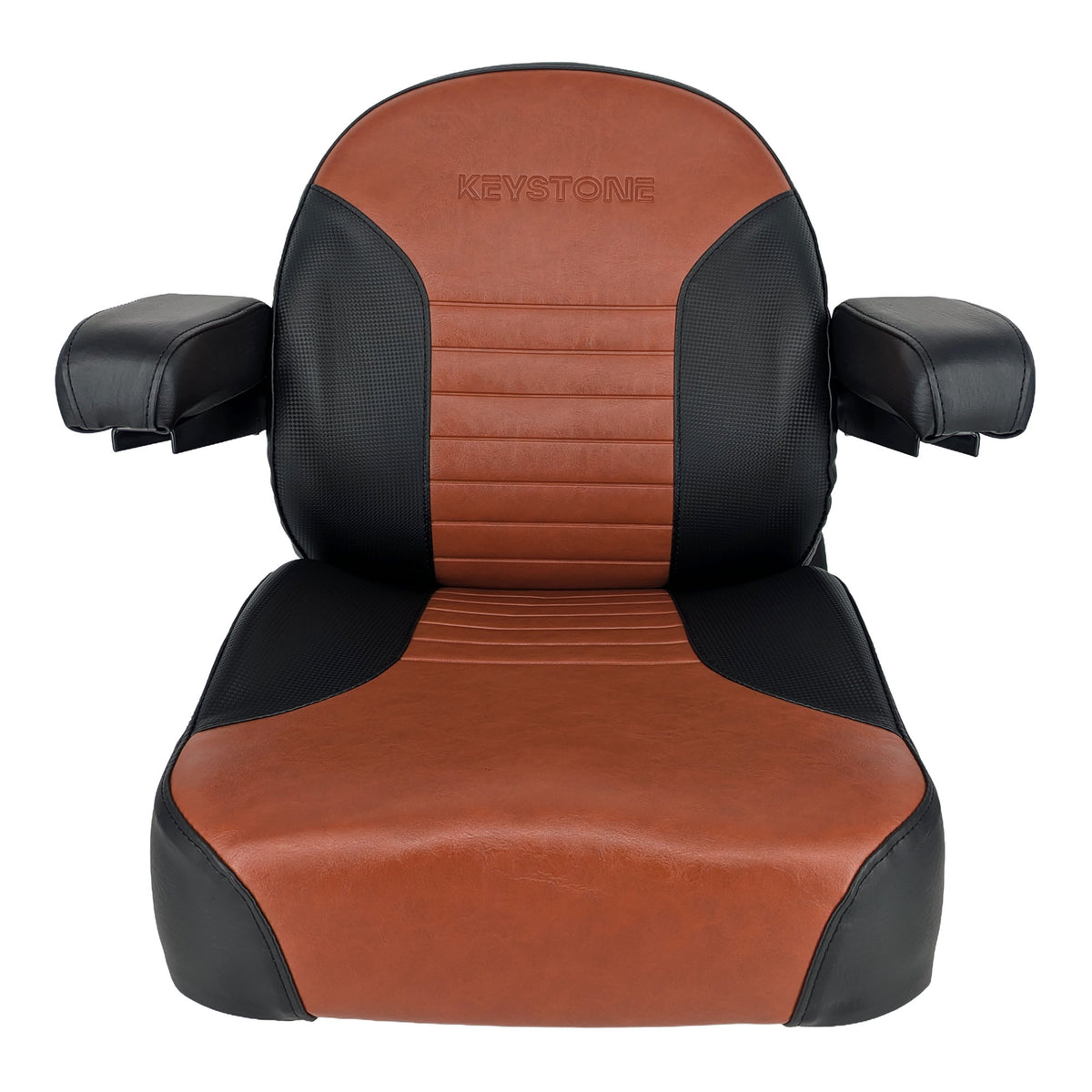 Keystone Seats Comfort Plus Black and Brown — Front view